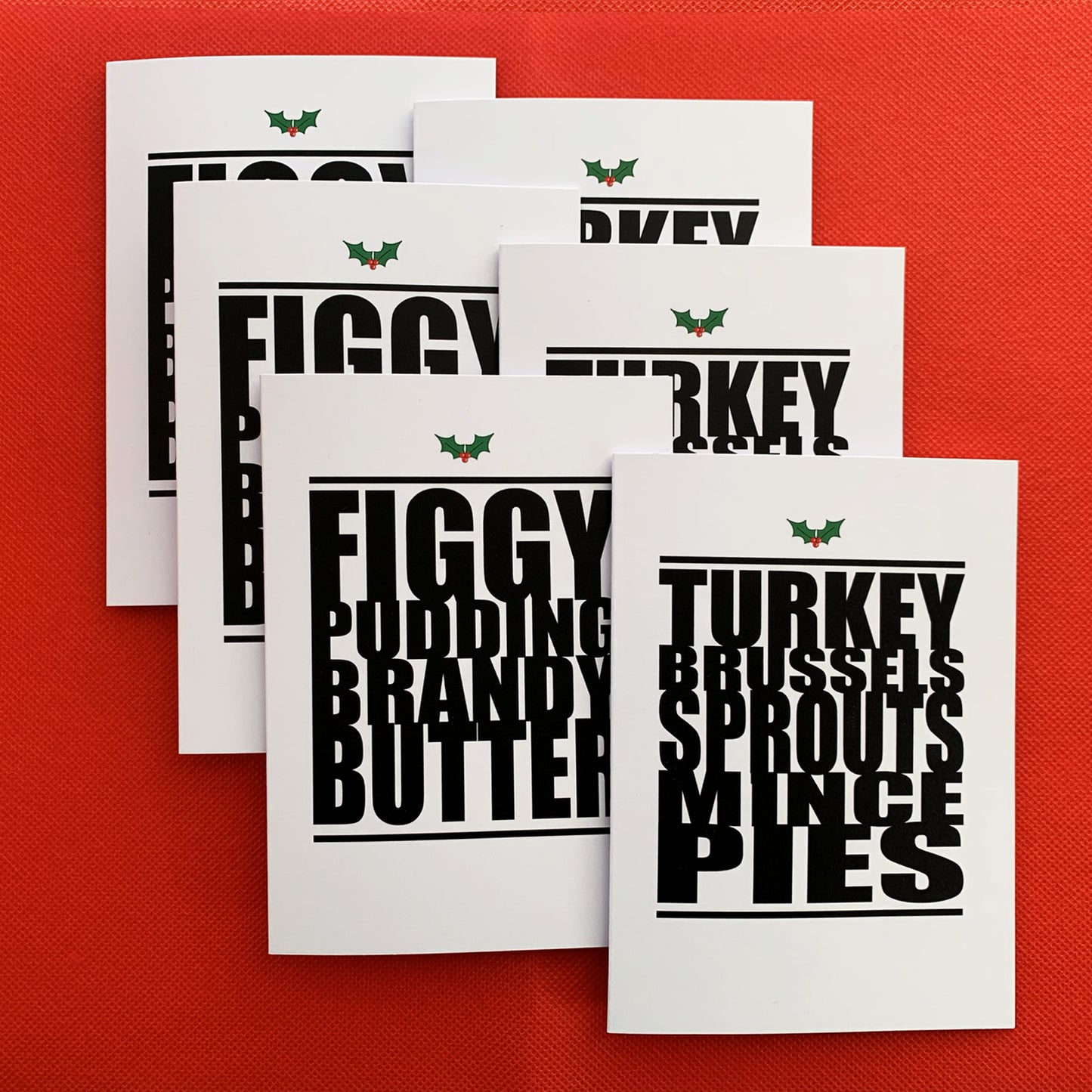 Turkey & Figgy Pudding - Christmas Cards - pack of six