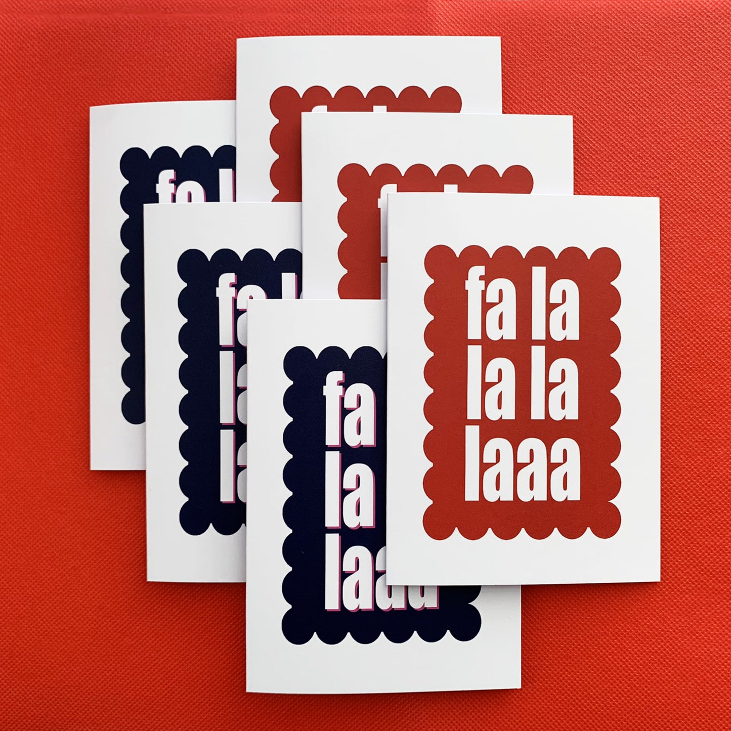 Fa La La La Laaa - Christmas Cards - pack of six