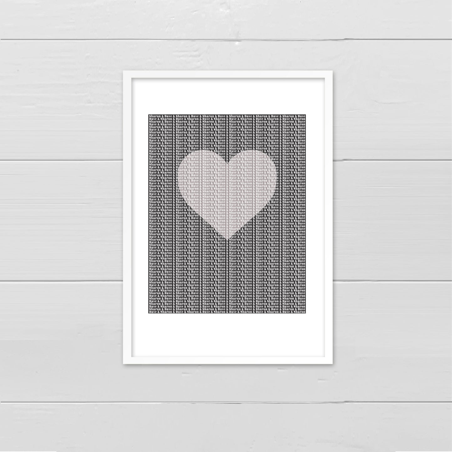 Personalised Couple Initials - Cream on Grey with Heart