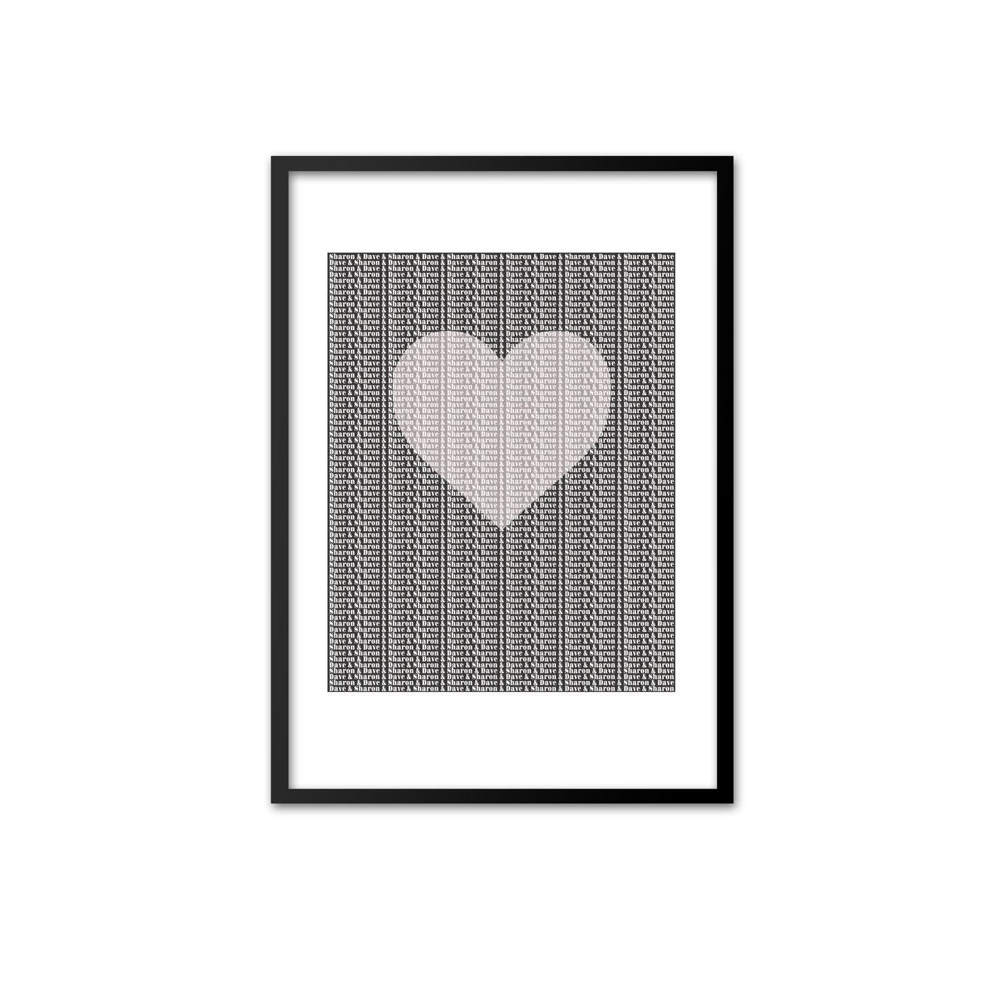 Personalised Couple Initials - Cream on Grey with Heart