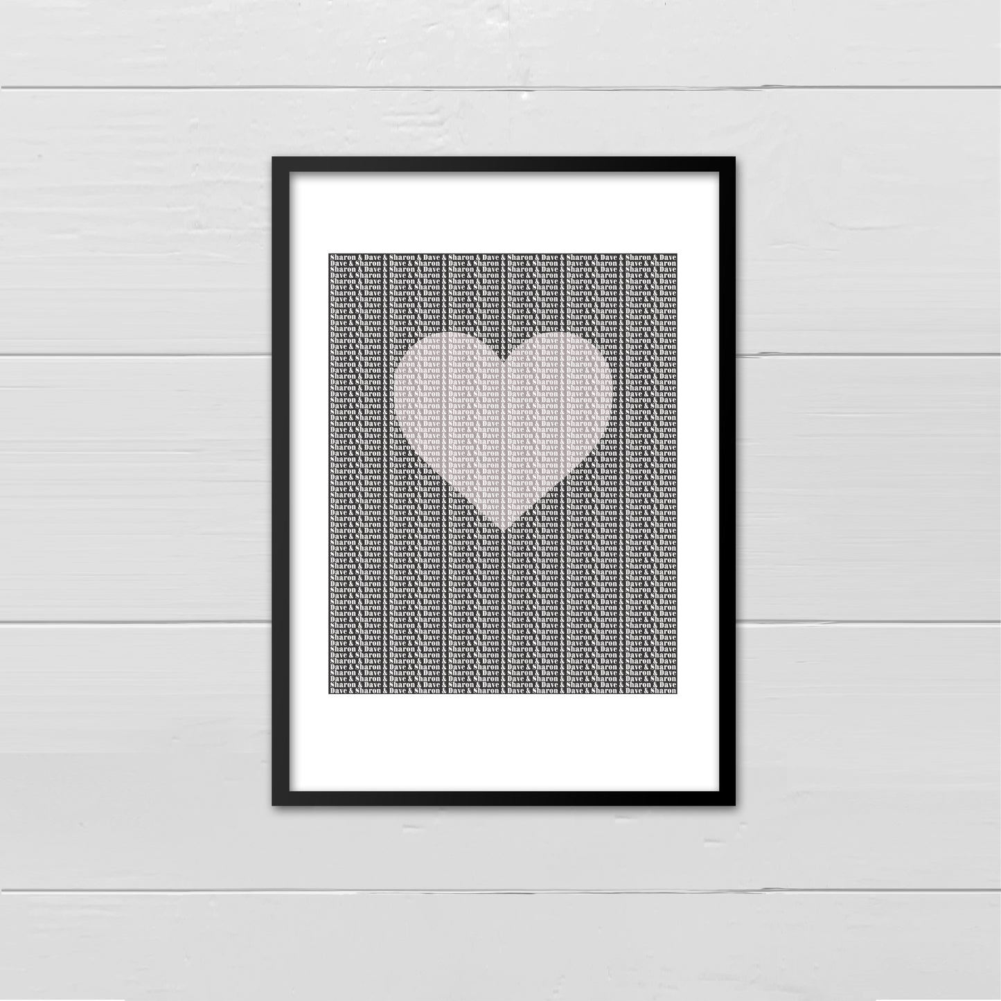 Personalised Couple Initials - Cream on Grey with Heart