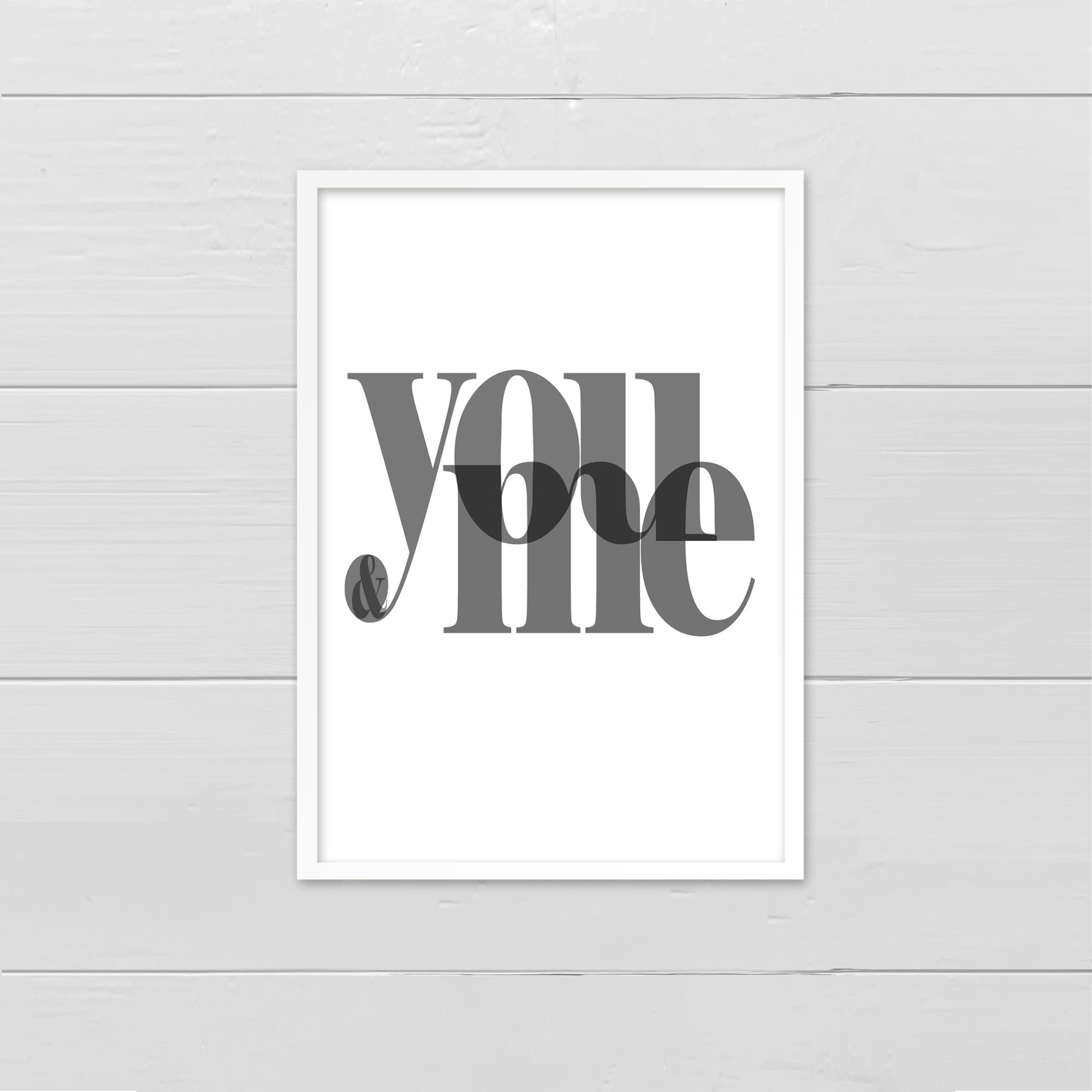 You & Me - greys print