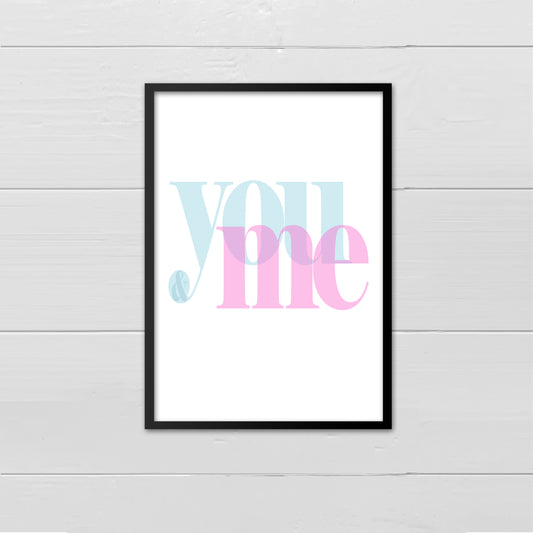 You & Me - pastels print