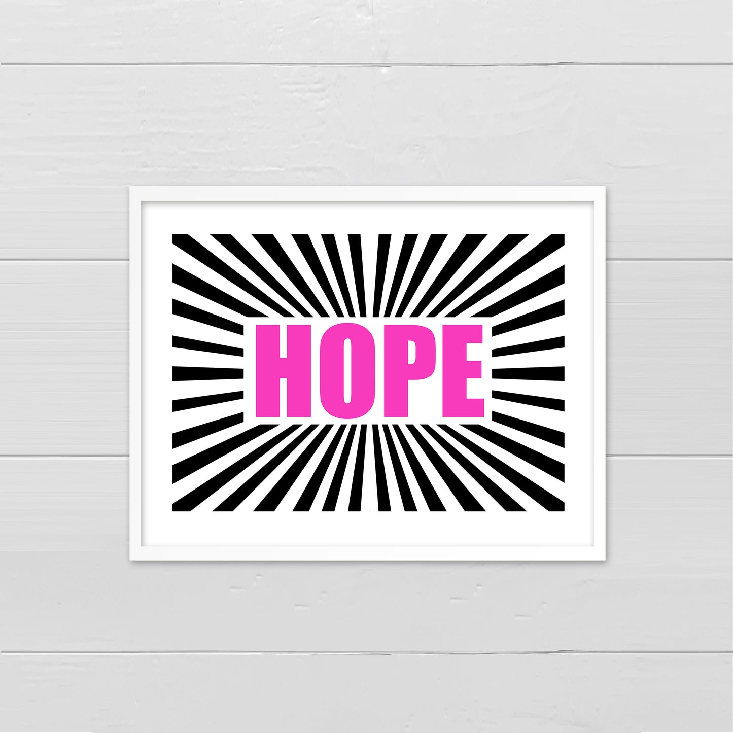 Hope - pink & black print