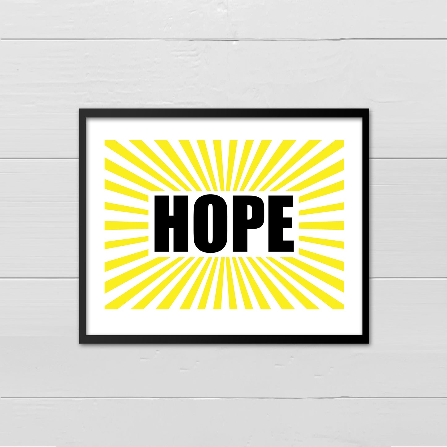Hope - black & yellow print