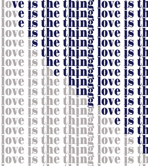 Love is the Thing - navy & grey